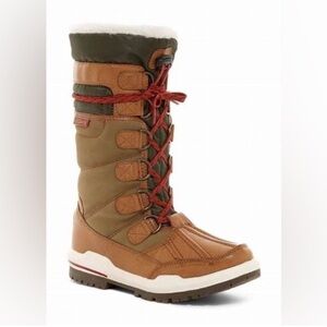 AQUATHERM Santana Canada Women's Brown and Green Winter Boots size 6M